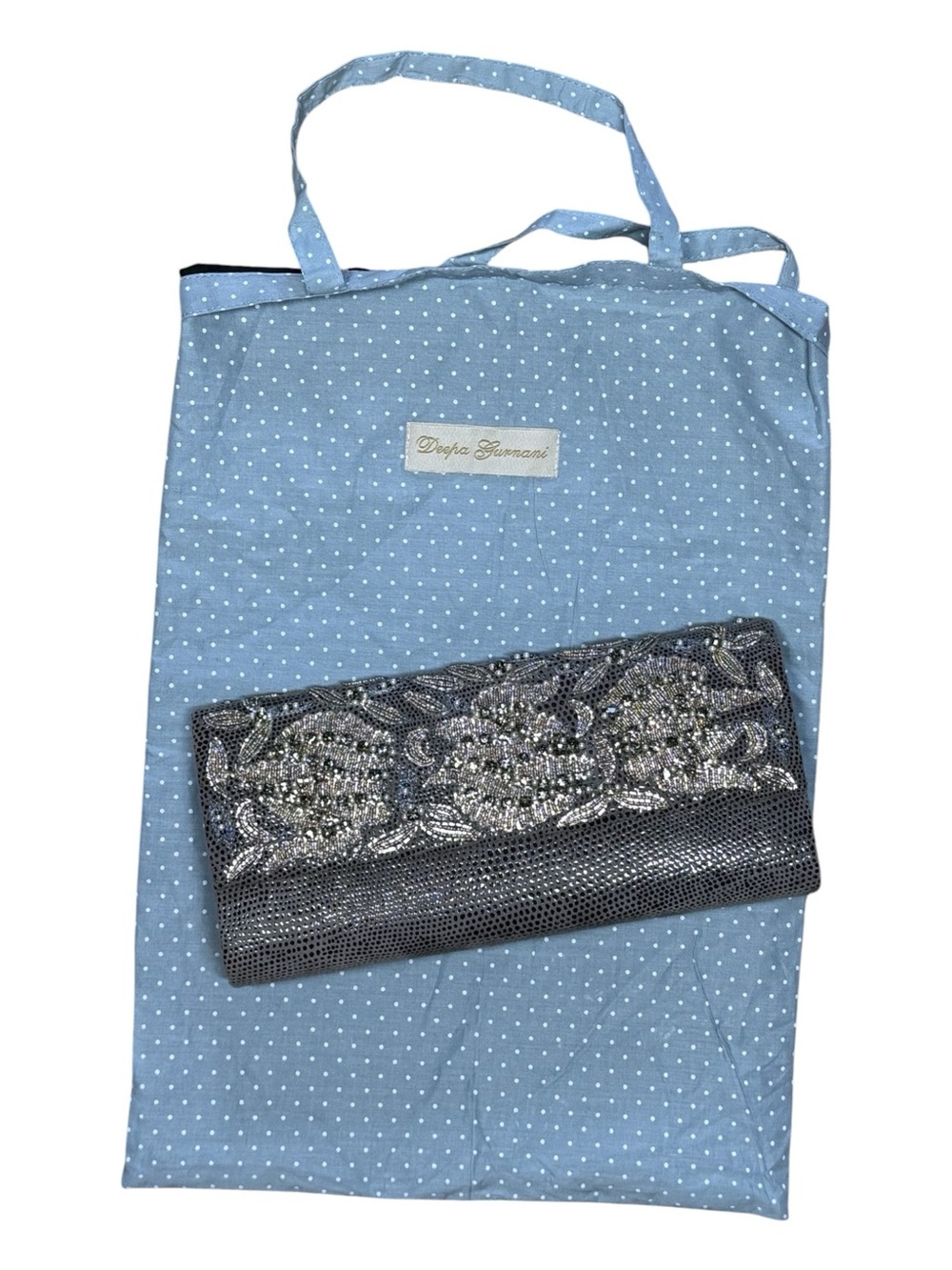 Deepa Gurnani beaded envelope clutch NEW